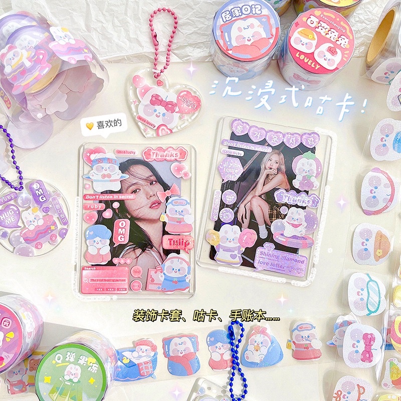 Sticker cuộn 3m dễ thương dùng trang trí toploader, sổ, bullet journal