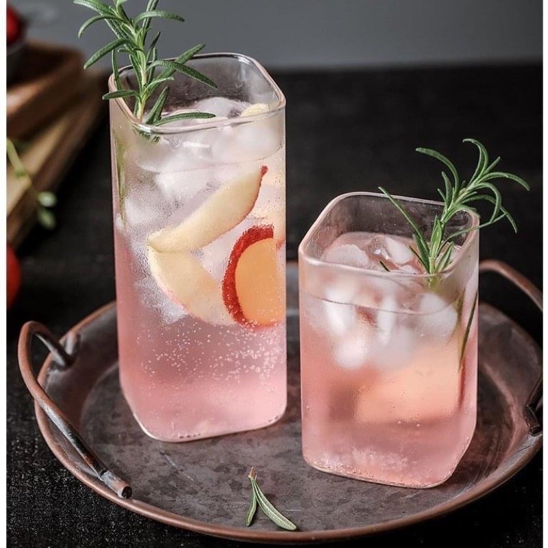 Ly thủy tinh vuông 250ml - 400ml