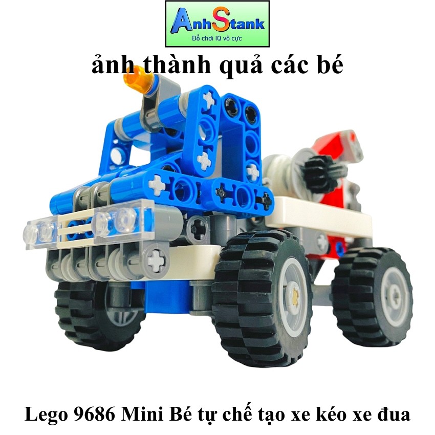 Đồ chơi lắp ráp cho bé làm kỹ sư xe công trình 139 chi tiết bánh răng chuyển động chuẩn STEM 9686 education