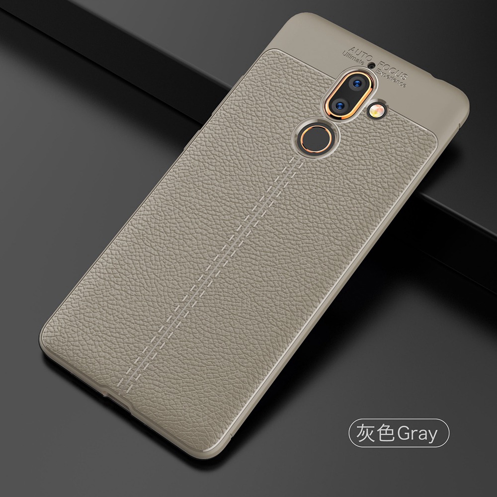 Ốp điện thoại silicone TPU mềm chống sốc bề mặt quả vải cho Nokia 7 Plus