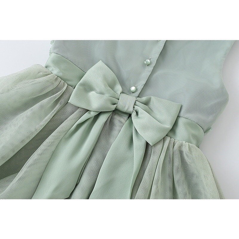 Đầm xoè kết hoa HM bé gái xuất xịn siêu xinh