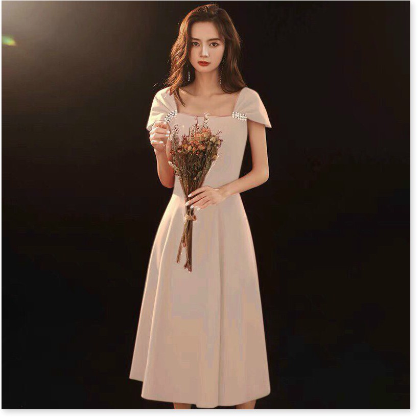 ĐẦM UMI ĐÍNH NGỌC DÁNG SUÔNG MỚI NHẤT NĂM 2021 LANA FASHION