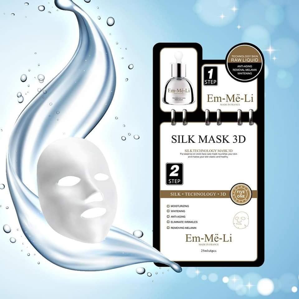 Mặt Nạ Lụa Tơ Tằm Em-Me-Li Silk Mask 3D