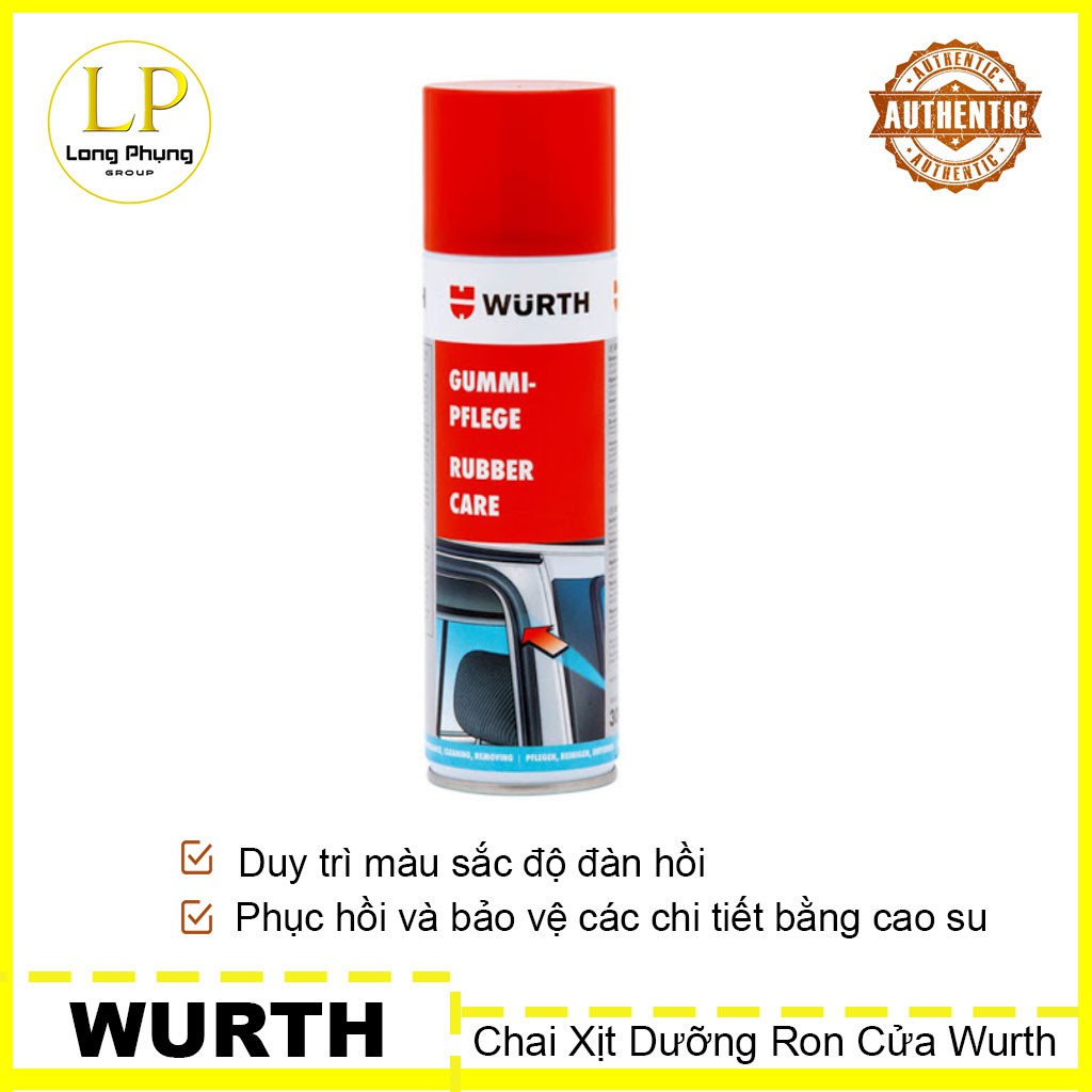 Dung Dịch Phục Hồi Gioăng Cao Su Cửa Ô Tô Wurth Nhập Khẩu Đức [Chính Hãng]