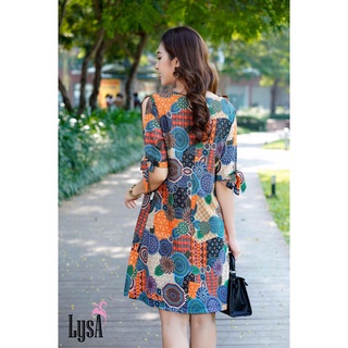 Đầm lụa Lyslysa họa tiết cao cấp
