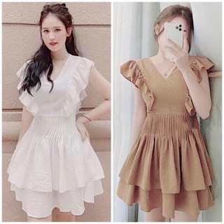 Đầm chít eo dáng xoè tay cánh tiên dễ thương cực xinh