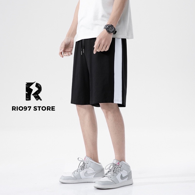 Quần Short 1 Sọc Thời Trang RIO97 STORE Chất Thun Poly 2 Da Mềm Mịn