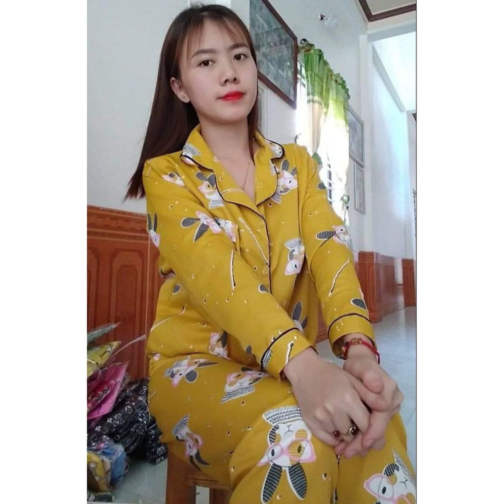Bộ đồ ngủ nữ pijama dài mặc nhà chất kate thái thoải mái dễ thương giá rẻ Hanz.vn H1 | BigBuy360 - bigbuy360.vn