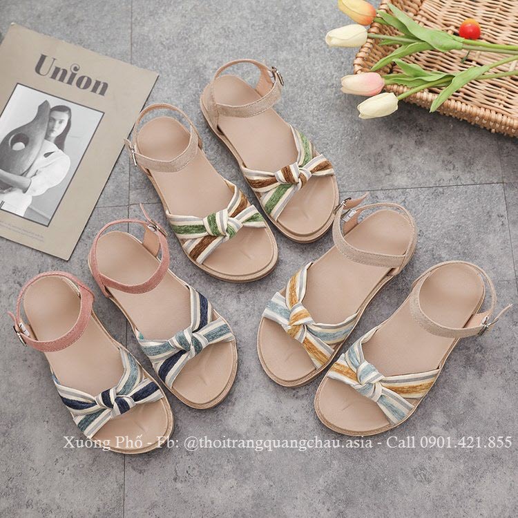 [Quảng Châu] Giày Sandal Nữ Đi Du Lịch, Đi Chơi v.v Màu Pastel Style Korea Mã AOIU1258