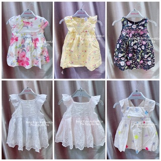 Đầm cotton hai lớp kèm quần chíp cho bé gái đầy tháng