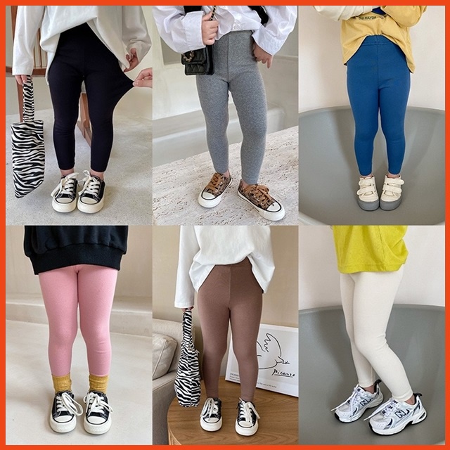 Quần legging cho bé gái chất cotton - Quần áo thu đông trẻ em Ambb Kids 1-8 tuổi (có clip, ảnh thật)