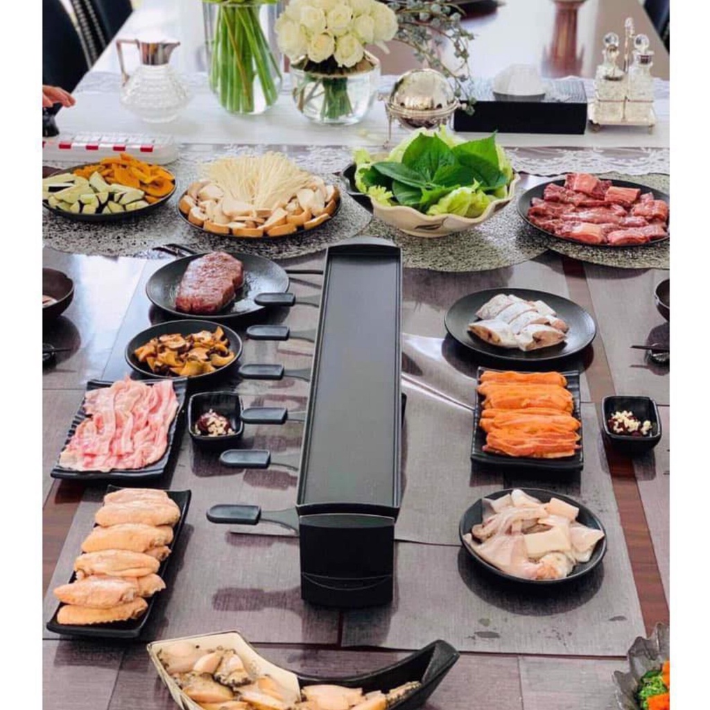 Bếp nướng 2 tầng Stockli Raclette Grill Cheesmax - Bếp điện nướng 6 người ăn [Hàng Đức]