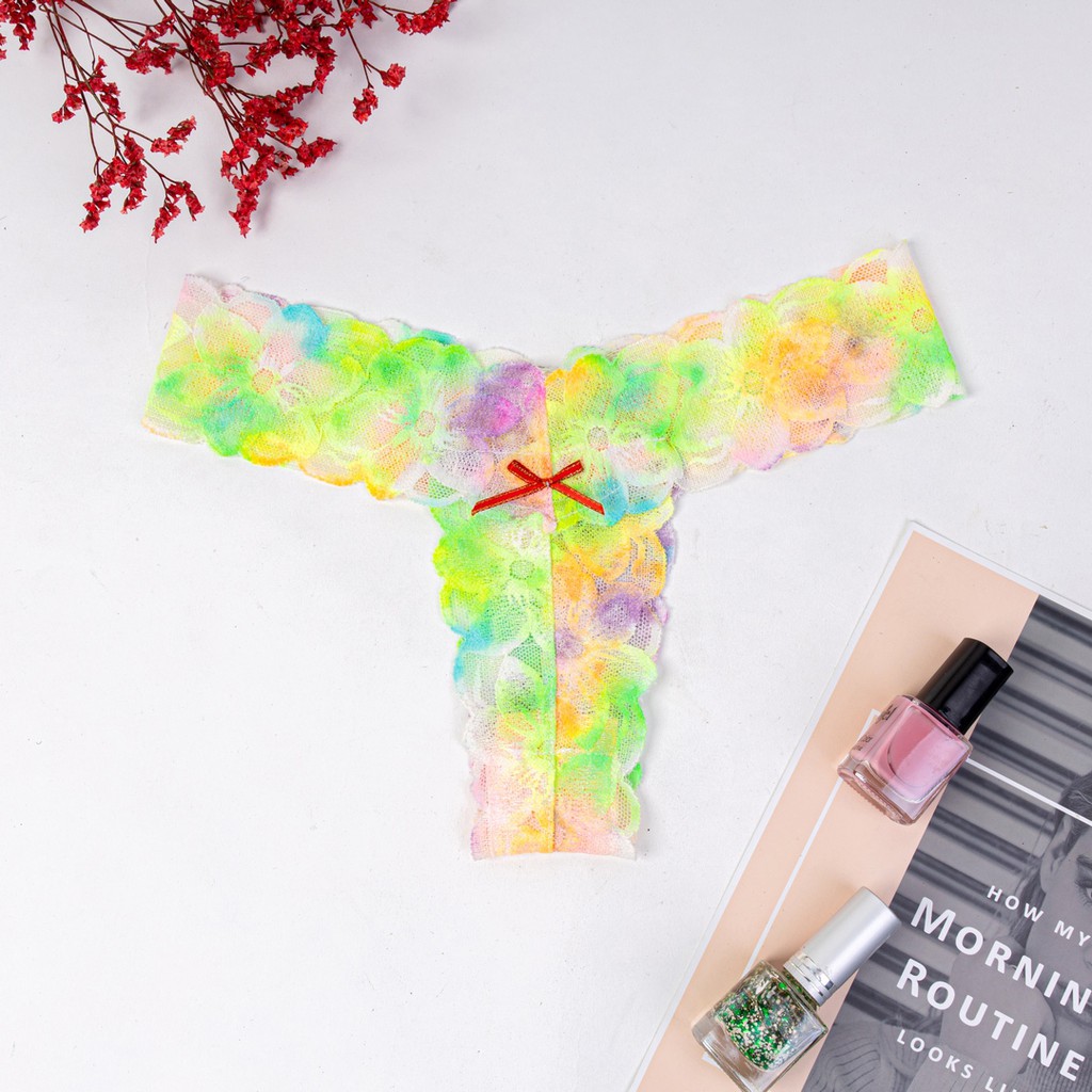 Quần lót ren lọt khe Graffiti Thong style thương hiệu Miss K nhiều màu U026 | BigBuy360 - bigbuy360.vn