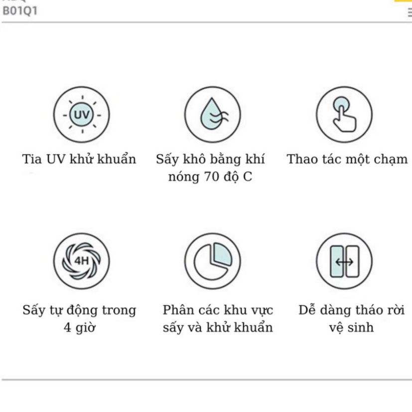 Máy sấy khử khuẩn dao thớt đũa tiệt trùng TIA UV TR414 sấy khô bằng khi nóng 70 độ Bảo hành 12 tháng