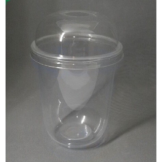 Cốc nhựa, cốc trà sữa đáy bầu nắp vồng (50 chiếc)