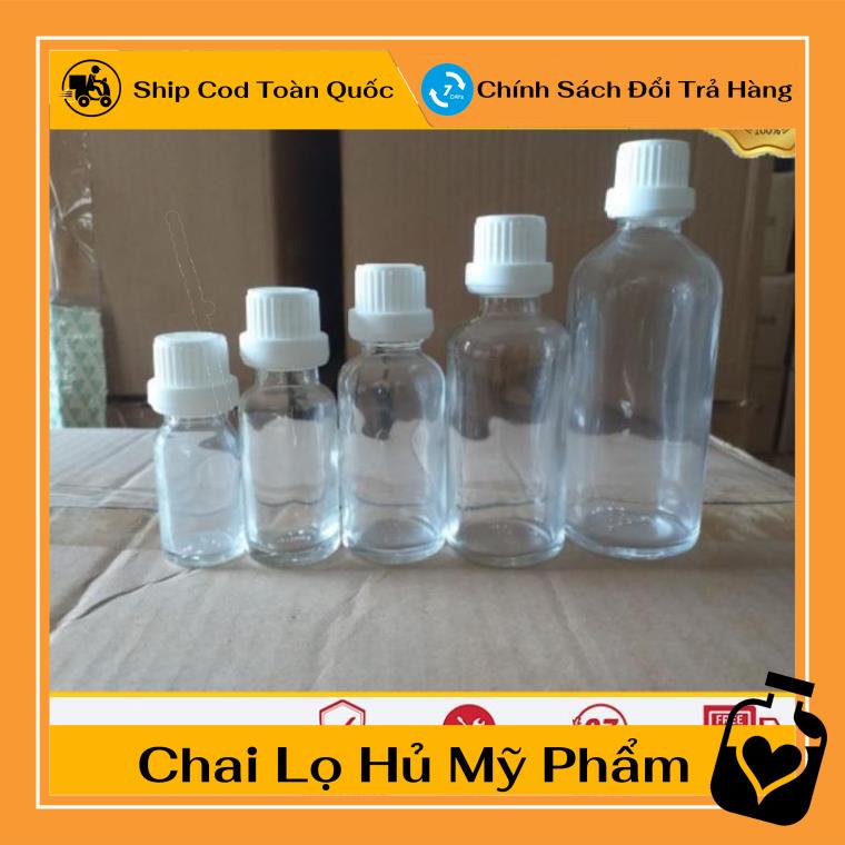 Lọ Chiết Serum ❤ TOP GIÁ RẺ ❤ [5ml,10ml] Lọ đựng tinh dầu nắp vặn trắng chiết serum ,Xưởng Chai Lọ