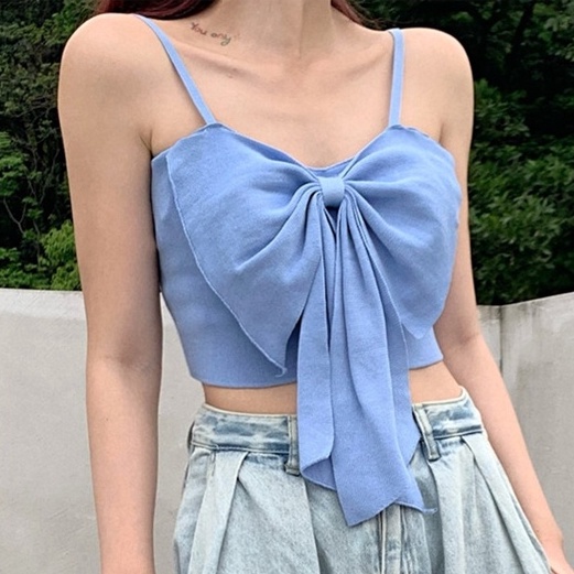 Áo Hai Dây Thắt Nơ Quyến Rũ Hợp Thời Trang