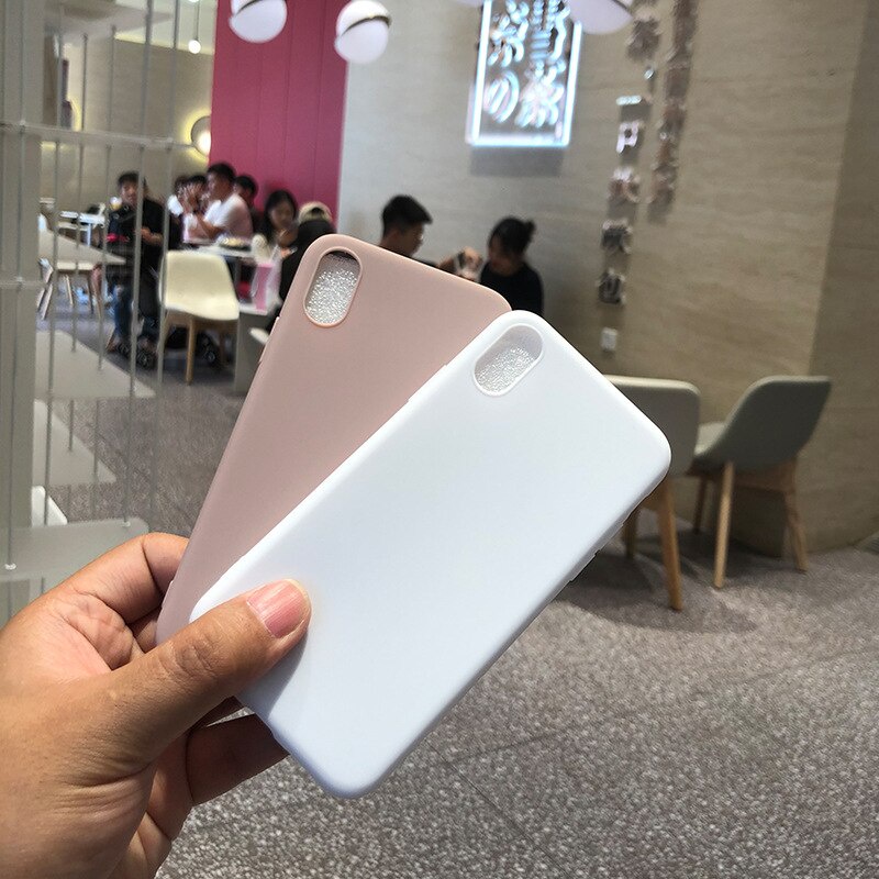 Ốp điện thoại màu trơn chống rơi bảo vệ cho iPhone XS 11 Pro MAX XR X XS Max