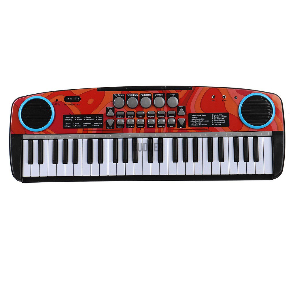 Digital Music Piano Keyboard 49 Key-Portable Electronic Musical Instrument w/Mic