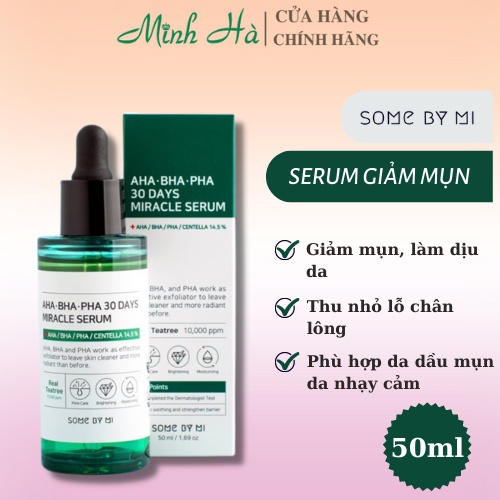 Serum Some By Mi AHA-BHA-PHA 30 Days Miracle Serum 50ml giảm mụn làm dịu da