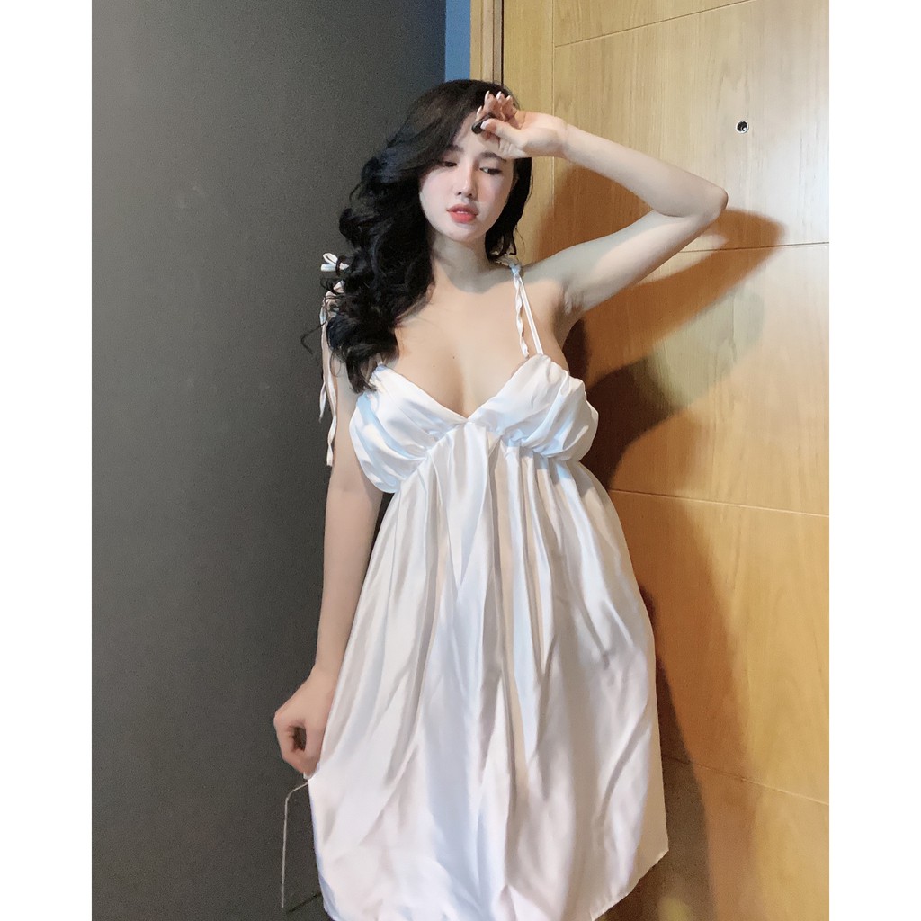 Đầm ngủ nữ sexy ren quyến rũ gợi cảm satin cao cấp mềm mịn thoáng mát AN23 - D'Lavia | BigBuy360 - bigbuy360.vn