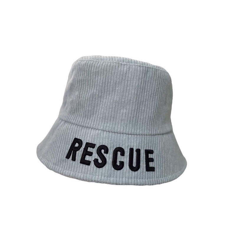 MŨ BUCKET NHUNG TĂM THÊU NỔI LOGO CHỮ RESCUE HOT HIT - BUCKET NAM/NŨ