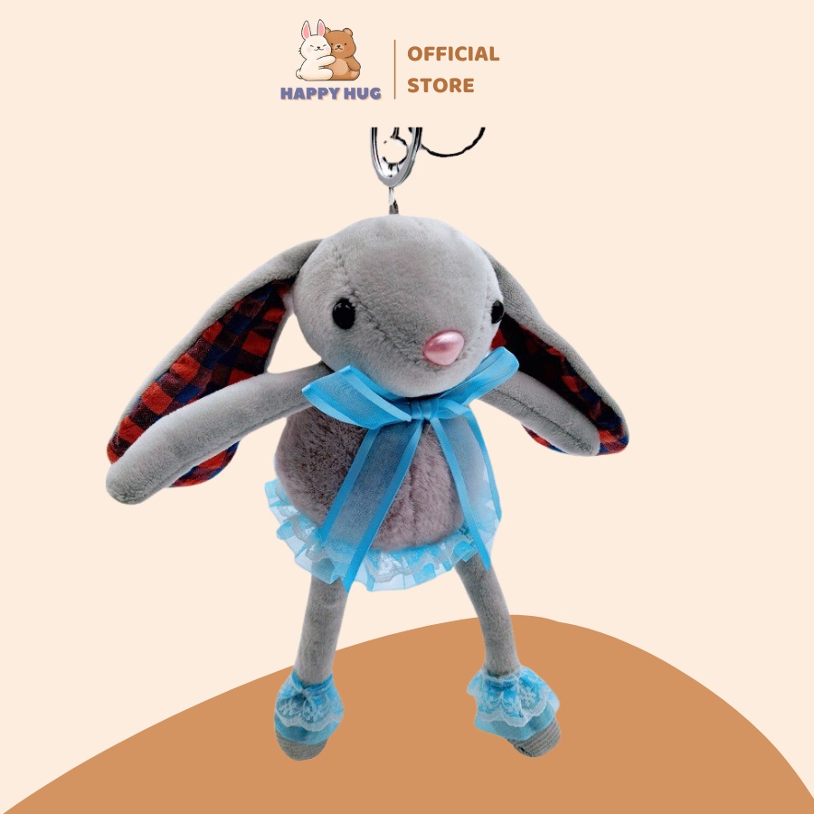 Móc khóa thú bông bằng nhung cao cấp, đồ chơi nhồi bông - Happy Hug