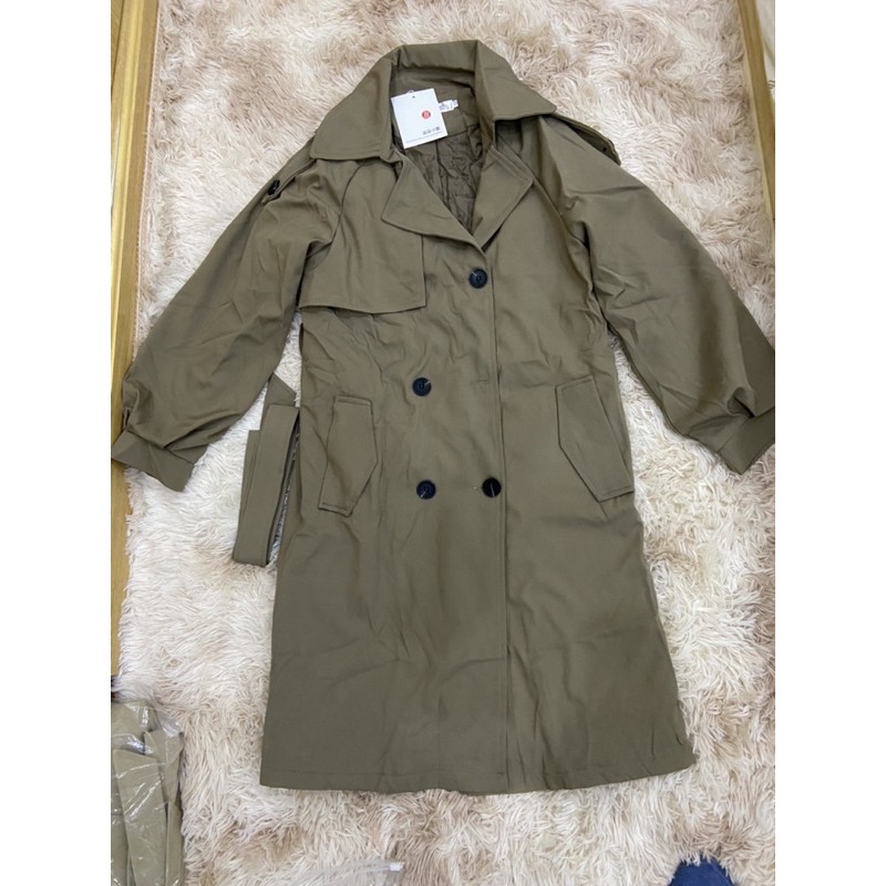 Áo măng tô nữ dáng dài 2 lớp kèm đai hàng quảng châu cao cấp - Áo khoác mangto nữ dáng dài kaki đẹp sang chảnh | BigBuy360 - bigbuy360.vn