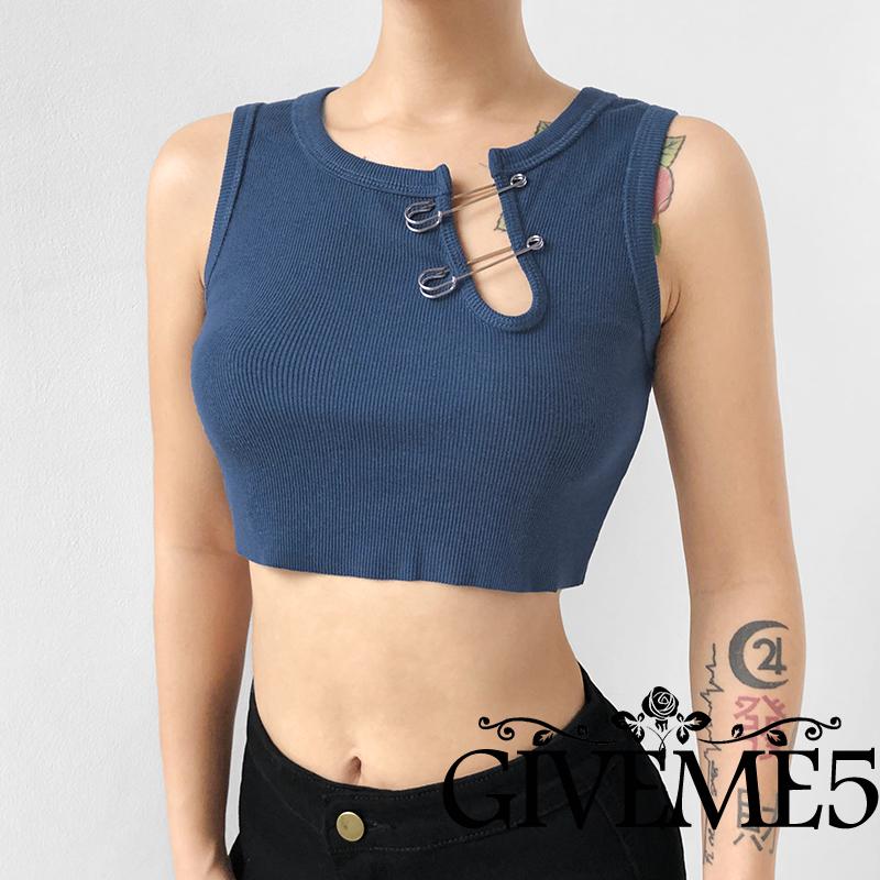 Áo Lửng Không Tay Thời Trang Quyến Rũ Cho Nữ