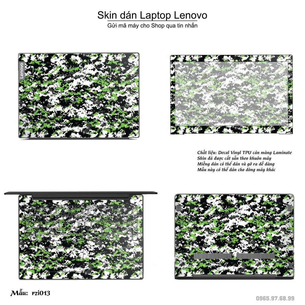 Skin dán Laptop Lenovo in hình rằn ri _nhiều mẫu 4 (inbox mã máy cho Shop)