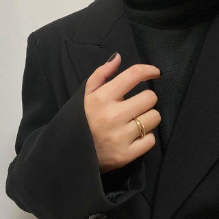Nhẫn kép Hàn Quốc mạ vàng