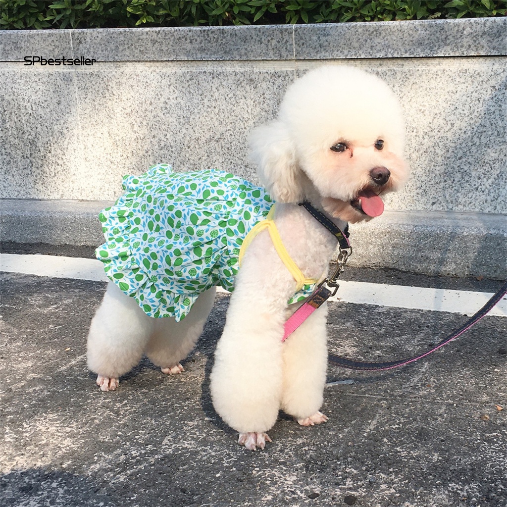 Đầm Không Tay Họa Tiết Hoa Xinh Xắn Cho Thú Cưng