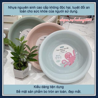 Thau nhựa cao cấp Inochi 38cm - ion Ag+ kháng khuẩn