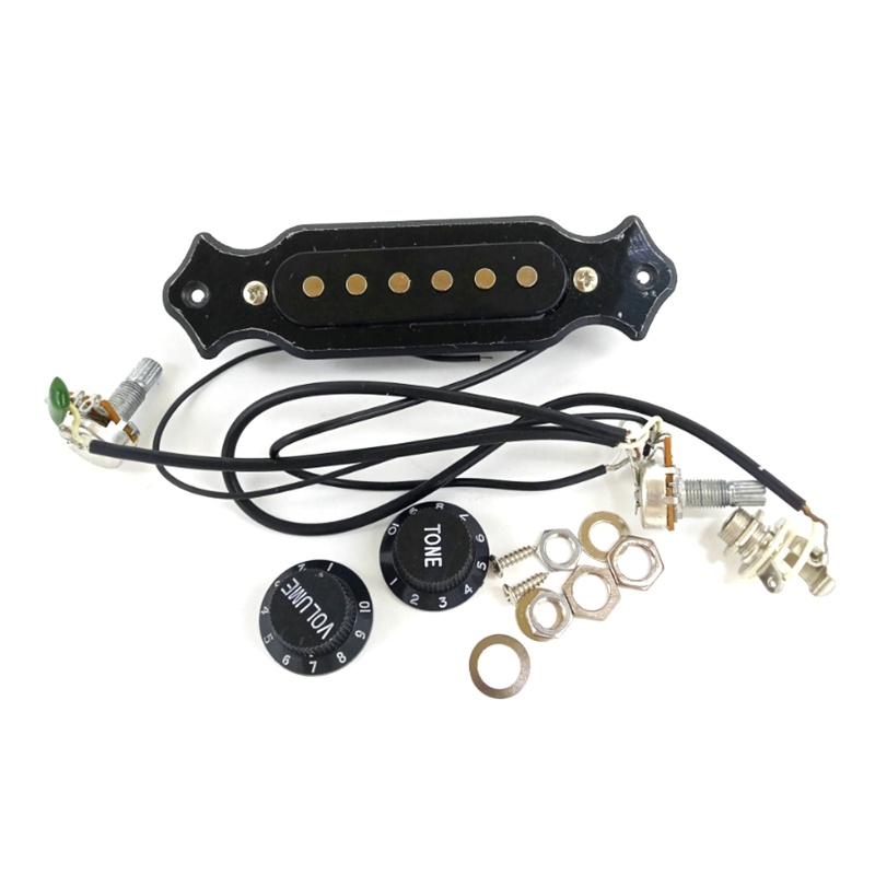 Bộ Pickup Lỗ Âm Lượng Đàn Guitar Có Núm Vặn Dây Cho Hộp Thuốc Lá