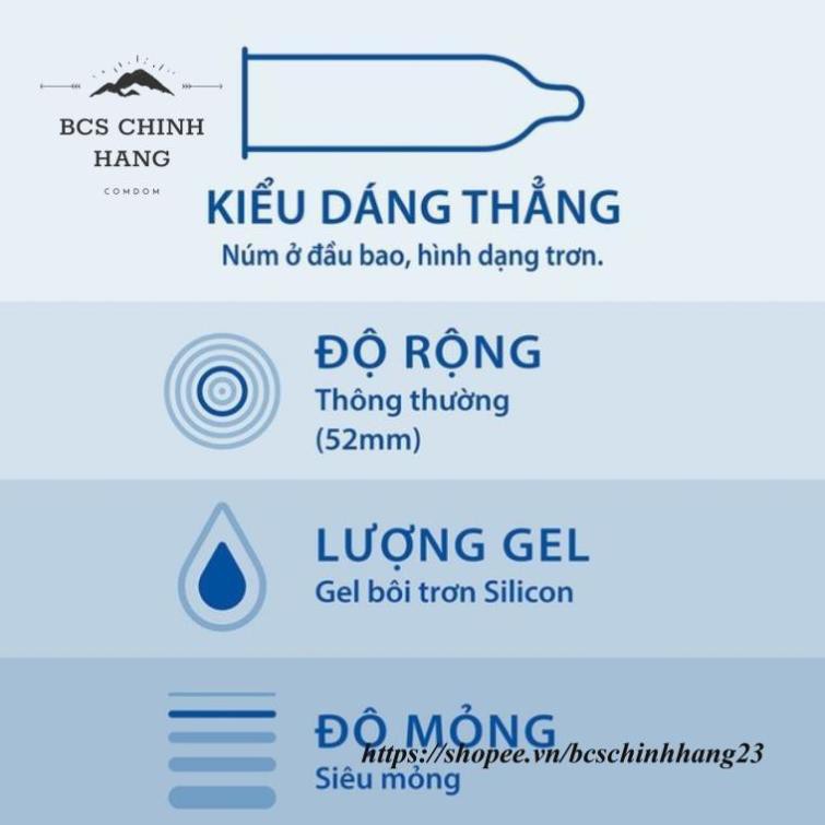 Bao cao su Durex Invisible Extra Thin extra sensitive siêu mỏng siêu mạnh chân thật hương yêu hộp 10c