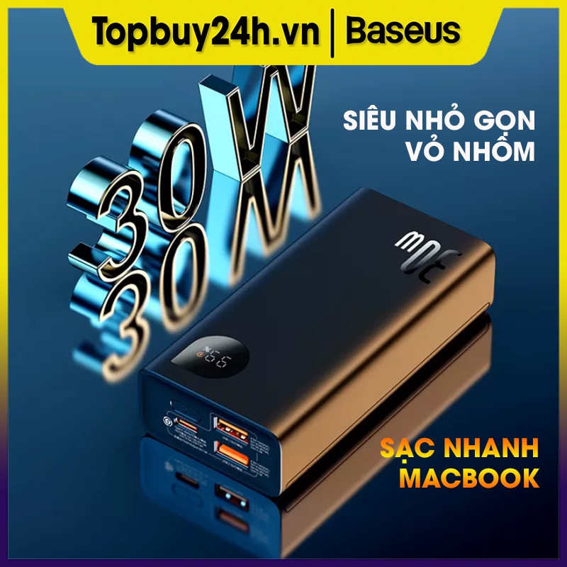 Pin Sạc Dự Phòng Mini Baseus Adaman 2 sạc nhanh 30W dung lượng 10000mAh/ 20000mAh Cho13 Pro MaxPro - Topbuy24h.vn