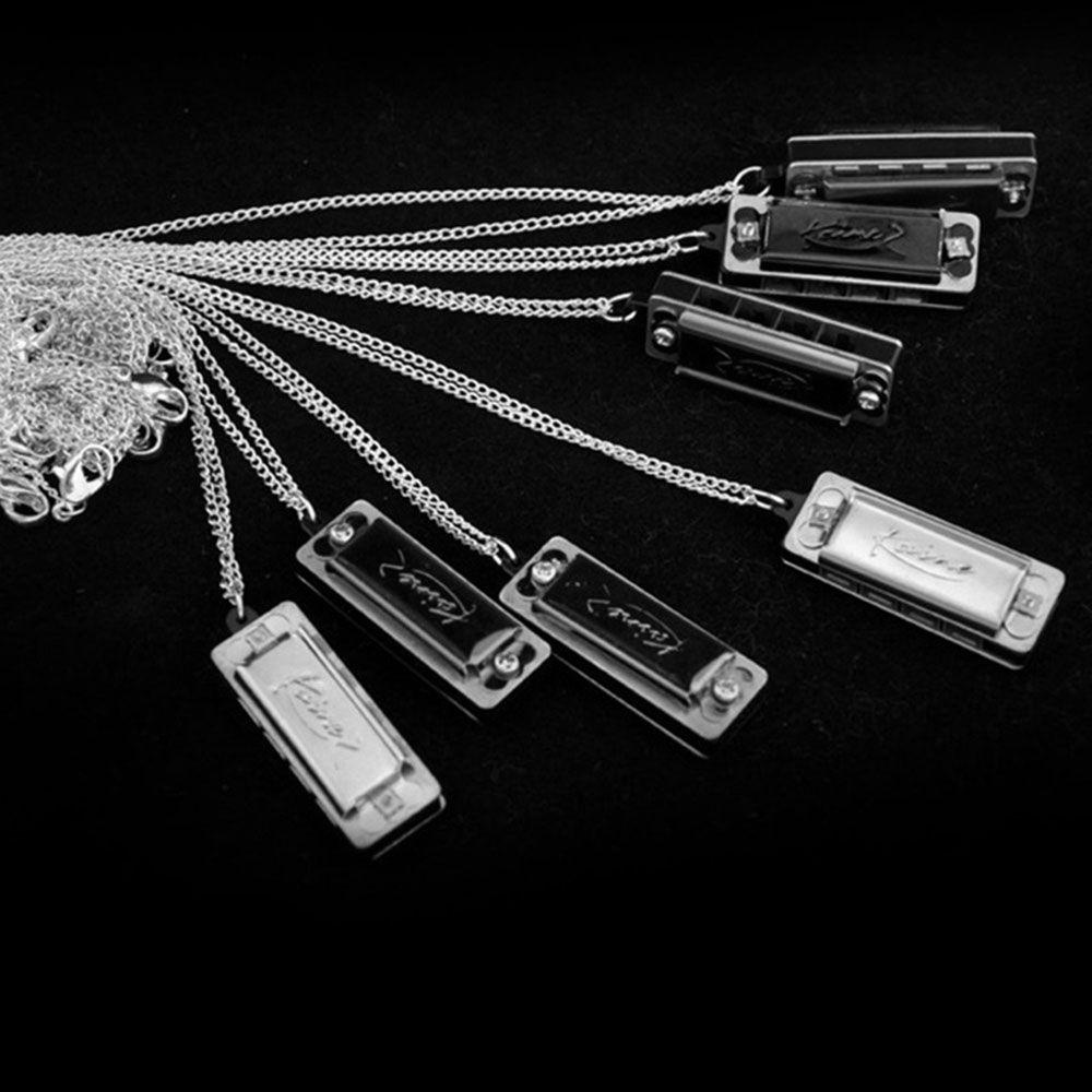 DARON Vòng cổ Mặt Kèn Harmonica Mini Bằng Thép Không Gỉ Thời Trang Cho Bé