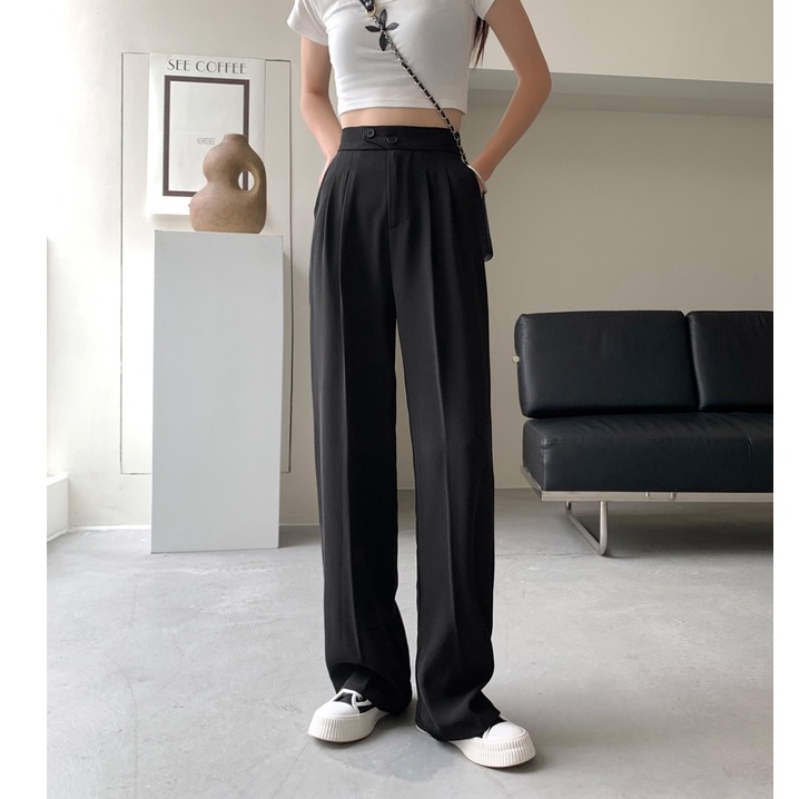 Quần dài Peppermint 50360 ống rộng suông thời trang thanh lịch cho nữ