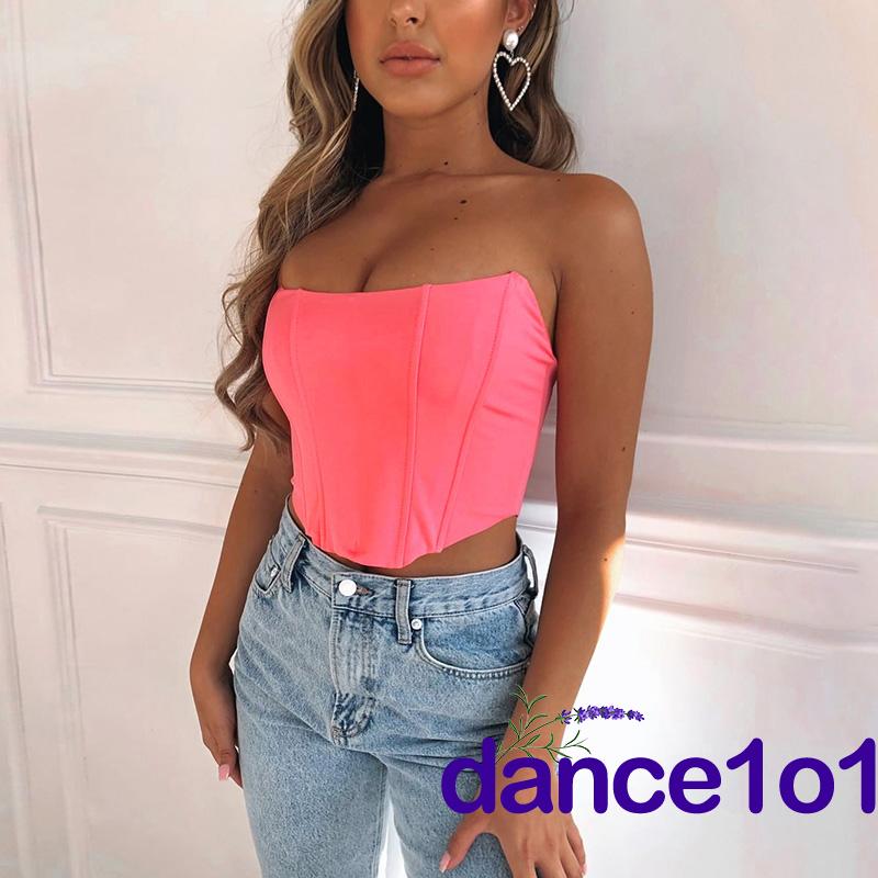 Áo Croptop Trễ Vai Dáng Ôm Gợi Cảm Cho Nữ