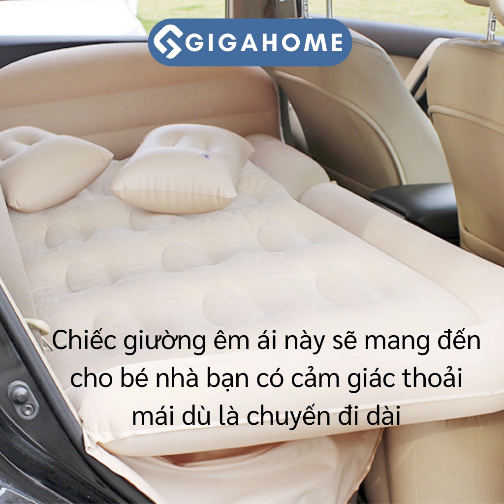 Đệm Hơi Ô Tô Tặng Kèm Bơm Điện GIGAHOME Cao Cấp Tiện Dụng 165x30cm 9419