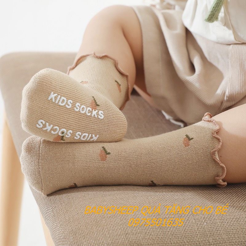 Set Tất Hàn 5 Đôi Bé Trai Bé Gái Baby Sheep Từ 0 - 3 Tuổi Họa Tiết