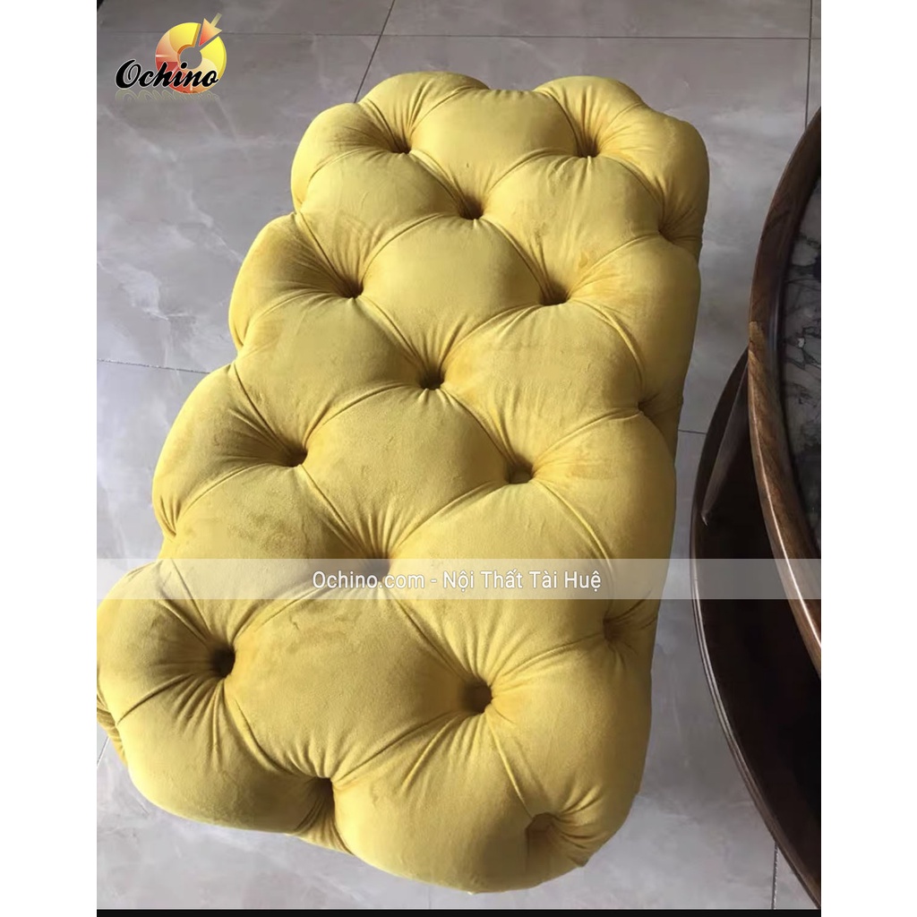 Ghế Dài Ngồi chờ, ghế Sofa Dài Phòng Ngủ NHún cổ điển Sang Chảnh dài 1m4 cm ( Ảnh Thật và Video)