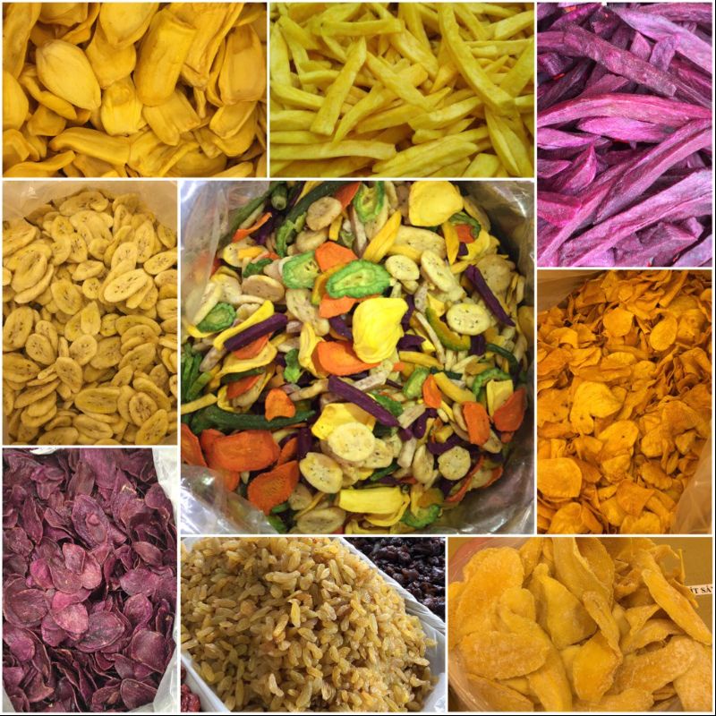 Khoai lang tím sợi sấy giòn hàng nguyên không đường 100gr / 250gr / 500gr Pna Store