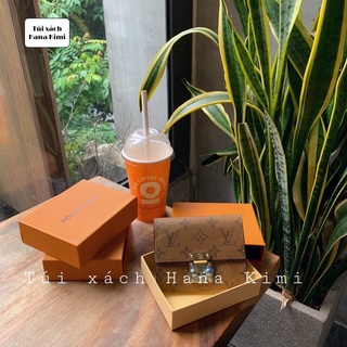 Ví bóp nữ mini L V khoá cài