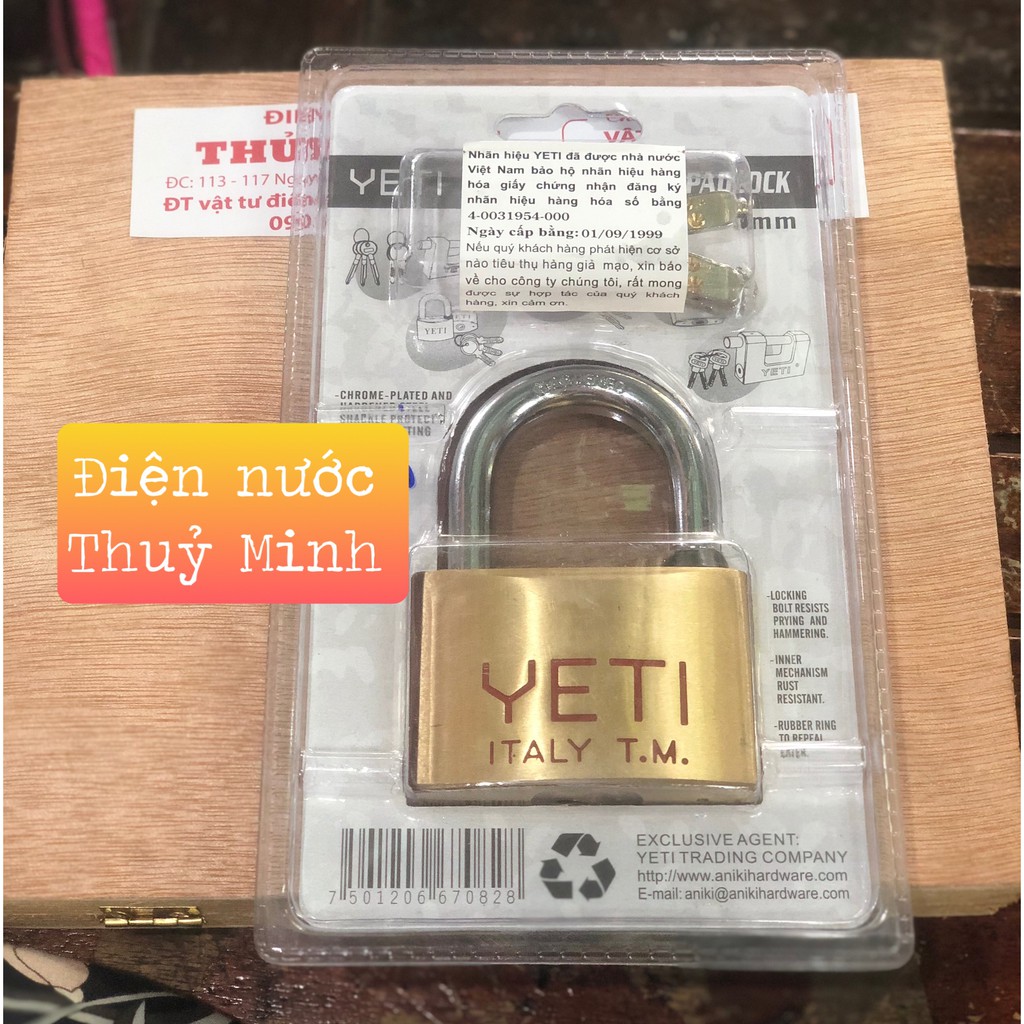 Ổ Khoá bấm yeti 60mm( rút chìa được)