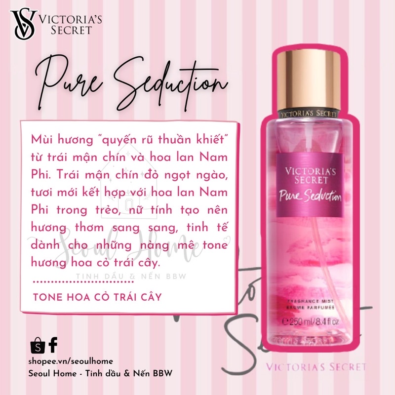 XỊT THƠM CƠ THỂ VS PURE SEDUCTION TRỌN BỘ