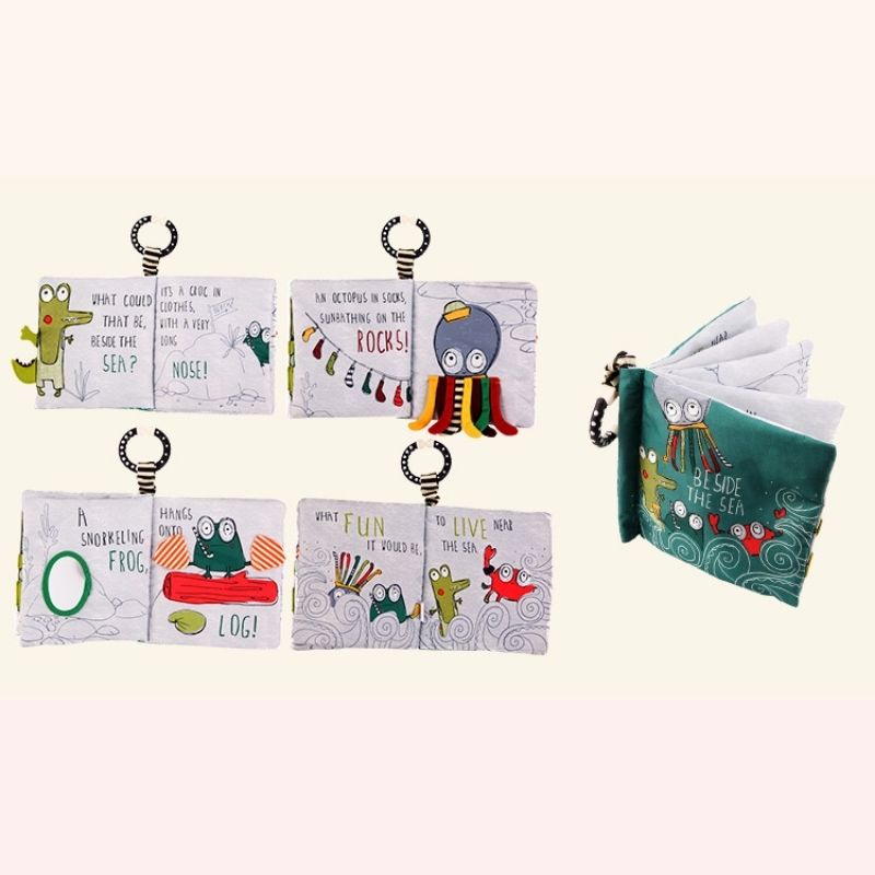 Đồ Chơi Sách Vải Kích Thích Thị Giác Be Side The Sea Minakids SV42