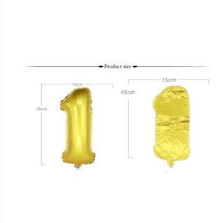 Bong bóng số sinh nhật bong bóng sổ tuổi màu vàng bạc xanh hồng gold