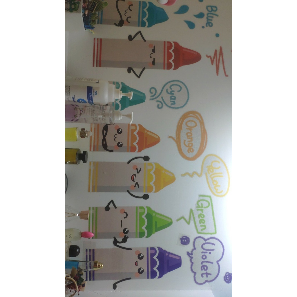 Decal dán tường BÚT CHÌ SẮC MÀU  - Trang trí phòng bé