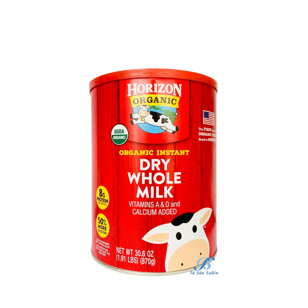 SỮA TƯƠI DẠNG BỘT NGUYÊN KEM SẤY KHÔ HORIZON ORGANIC 870G HÀNG MỸ CHÍNH HÃNG - 9165